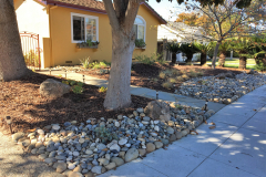 Front Yard with Rock Border